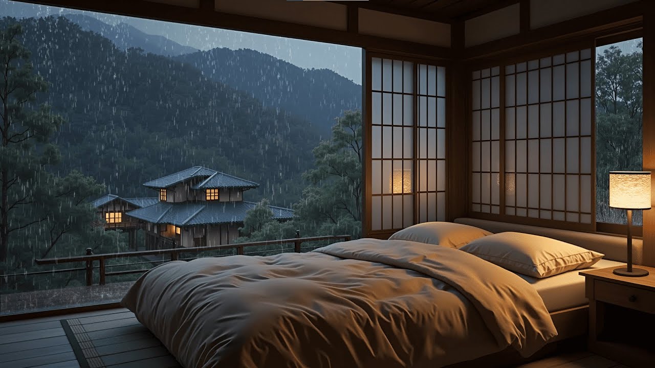 Gentle Rainfall & Soft Piano | Relaxing Ambience for Stress Relief