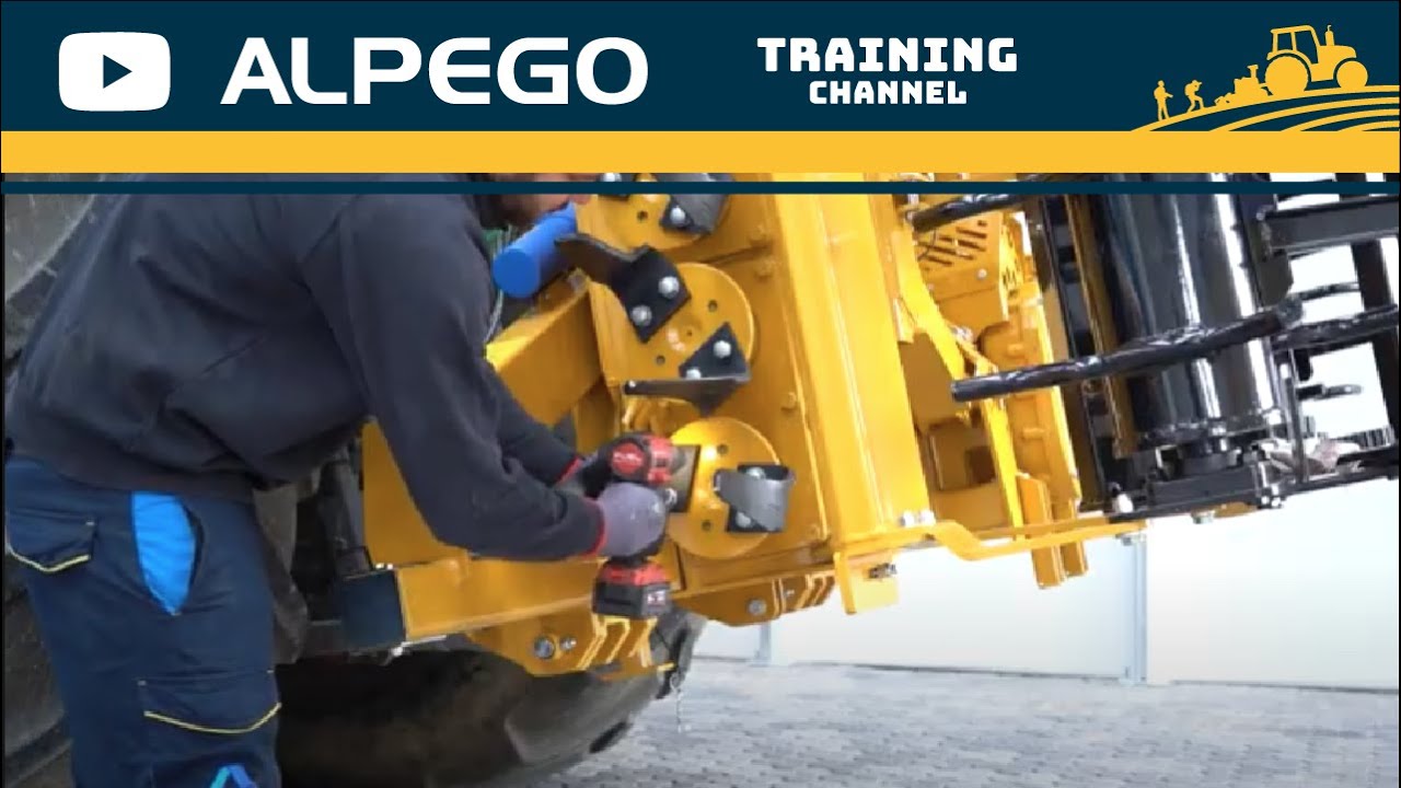 Quick tine release on ALPEGO power harrow