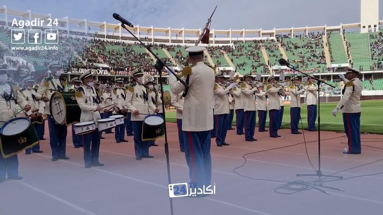 أكادير.. الفرقة النحاسية تبدع بملعب أدرار بعزفها لنداء الحسن