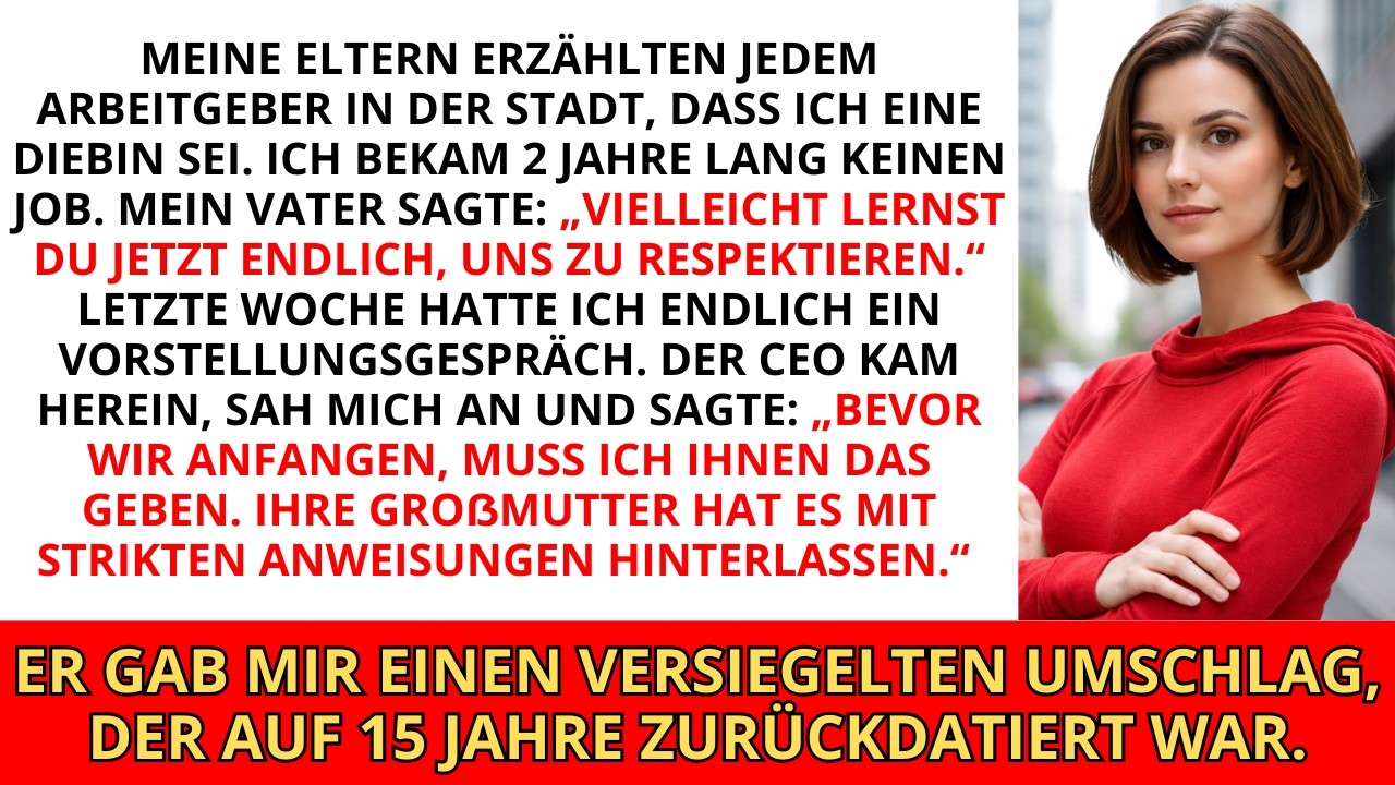 Meine Eltern erzählten jedem Arbeitgeber, ich sei eine Diebin — Oma hatte dafür längst vorgesorgt.