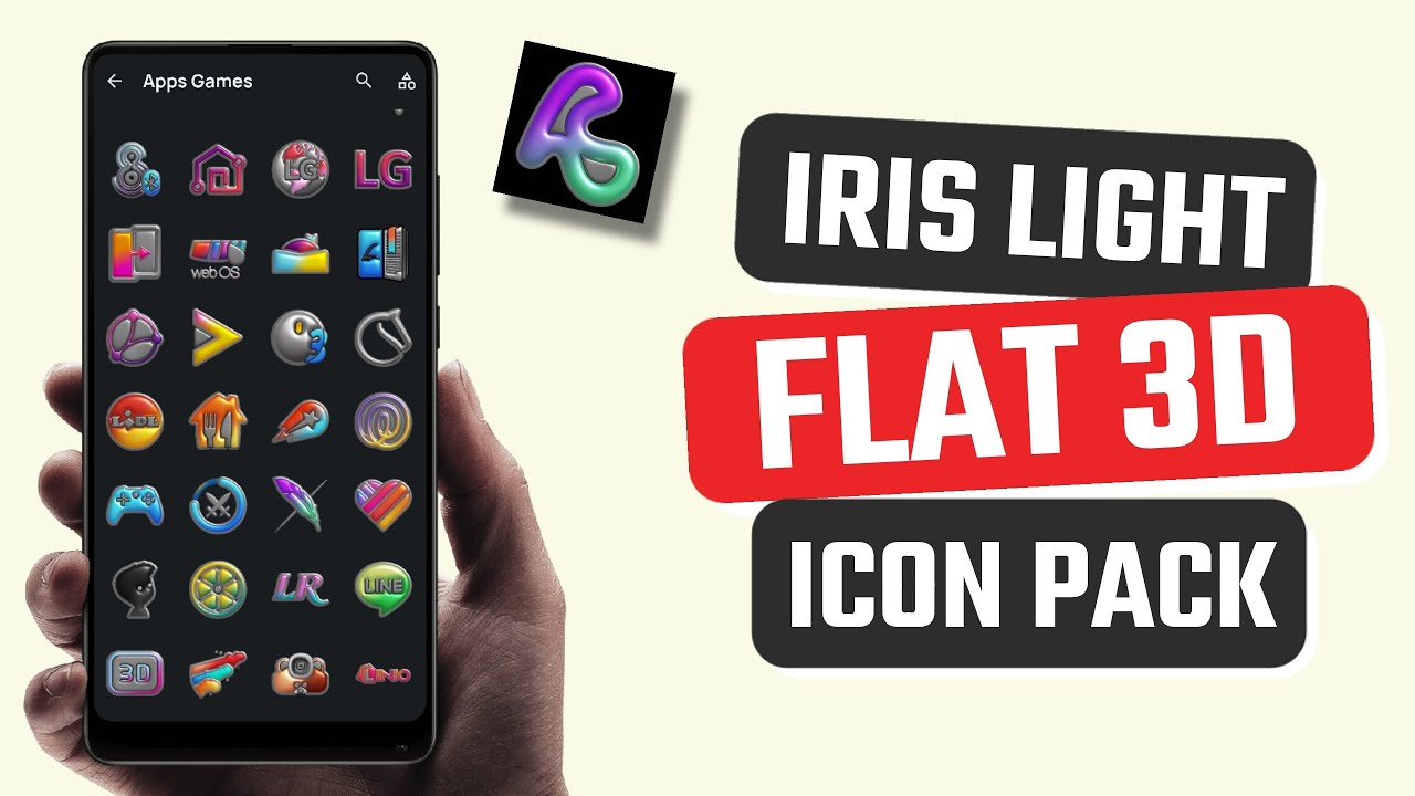 Best Iris Light Flat 3D Icon Pack App for Android