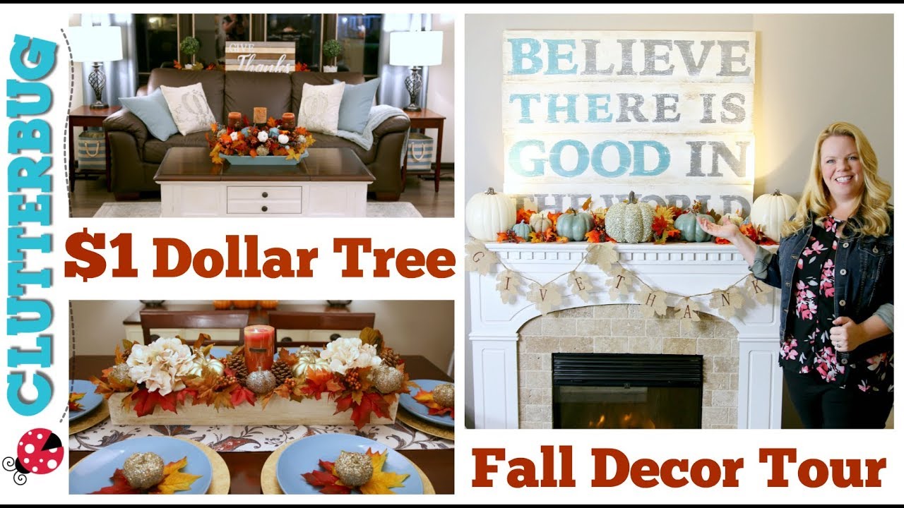 🍁 Dollar Tree Fall Decor Haul & Home Tour 🍁