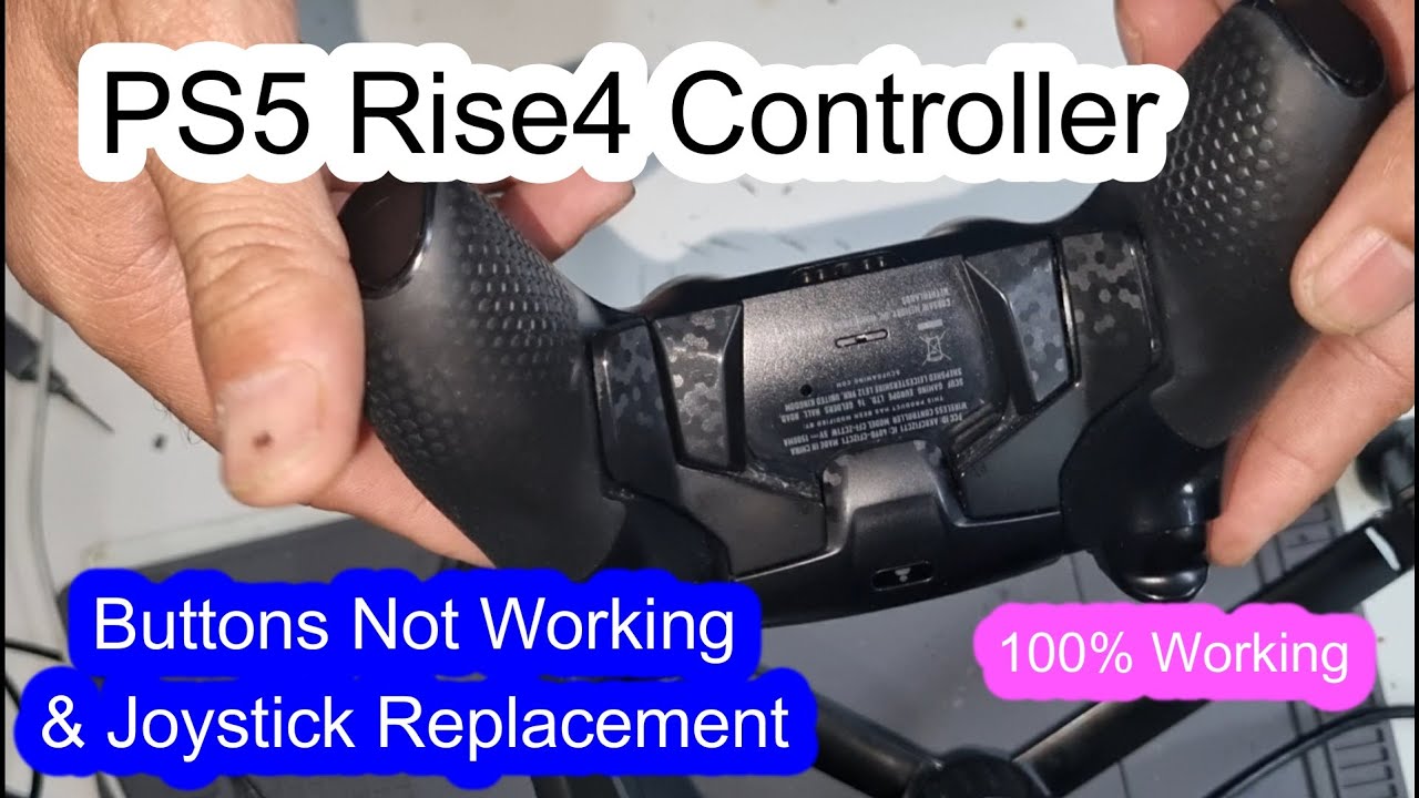 How to Fix Buttons not working on PS5 Rise 4 Controller back buttons & Joystick Replacement 4K Full