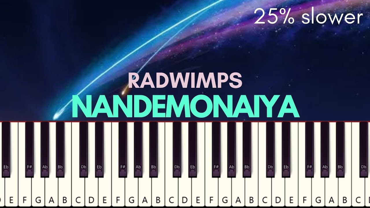 RADWIMPS - Nandemonaiya (OST. Kimi No Nawa) | SLOWER EASY Piano Tutorial