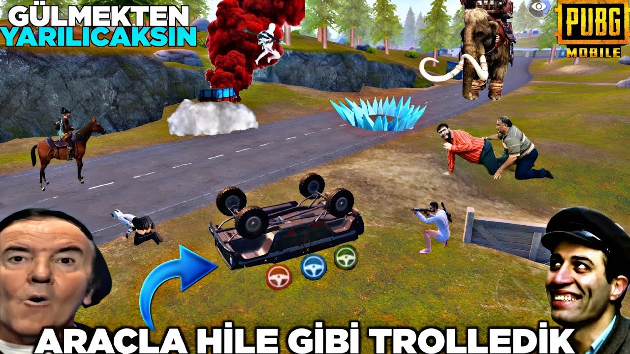 ARACI TERS DÖNDERDİK 😳 İÇİNDE PUSUP TROLLEDİK ( HİLE GİBİ ÖZELLİK ) 😂 PUBG MOBİLE TROLL