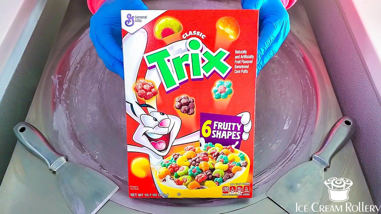 Ice Cream Rolls | Trix Cereal | Satisfying Asmr