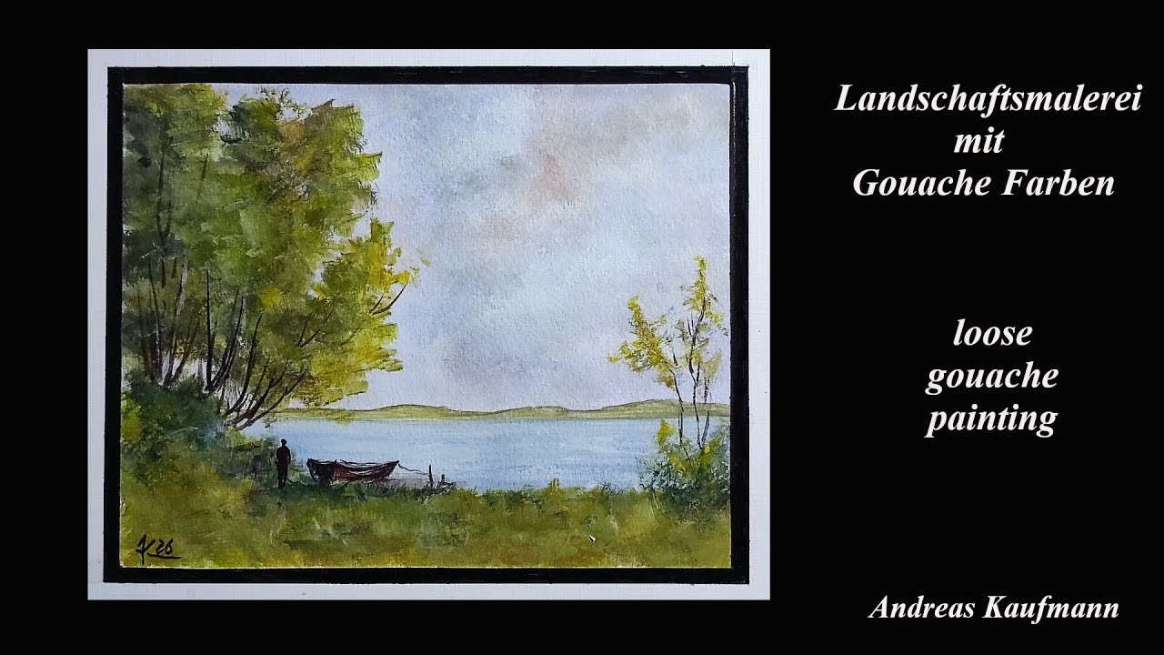 Landschaftsmalerei mit Gouache Farben , geeignet für Anfänger , Loose Gouache Painting for Beginners
