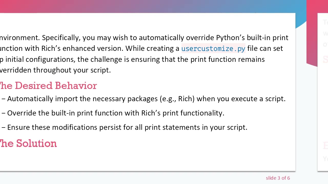 How to Always Override the Built-in Print Function in Python Scripts