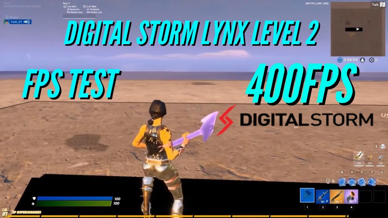 Digital Storm lynx level 2 fortnite fps test EPIC,HIGH,MEDUIM,LOW SETTINGS