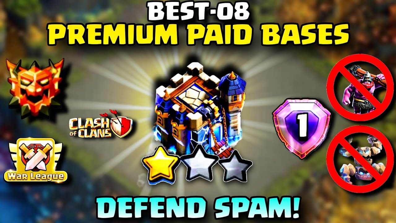 Top 8 Best Town Hall 18 Anti Thrower Bases for 1 STARS ! With TH18 War Base Layout Clash of clans