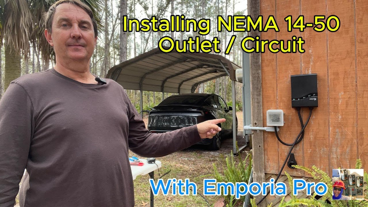 Установка розетки/цепи NEMA 14-50 | Переустановка от Emporia Pro