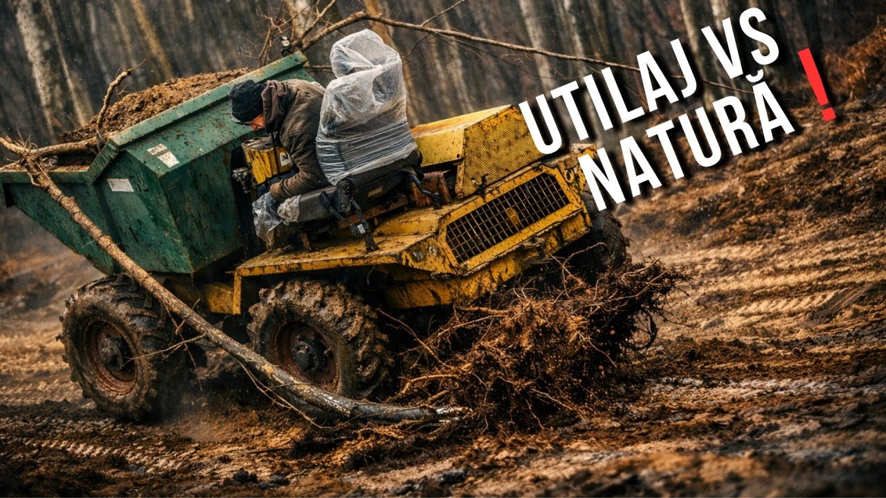 Drum Nou în Pădure! Dumper în PANTĂ, Compactare HAMM DV2 & Hitachi FB110 la Treabă 💪