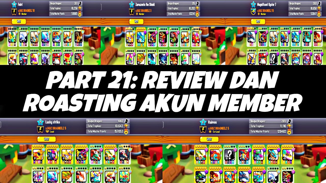 PART 21: REVIEW DAN ROASTING AKUN SUBSCRIBER• DRAGON CITY INDONESIA