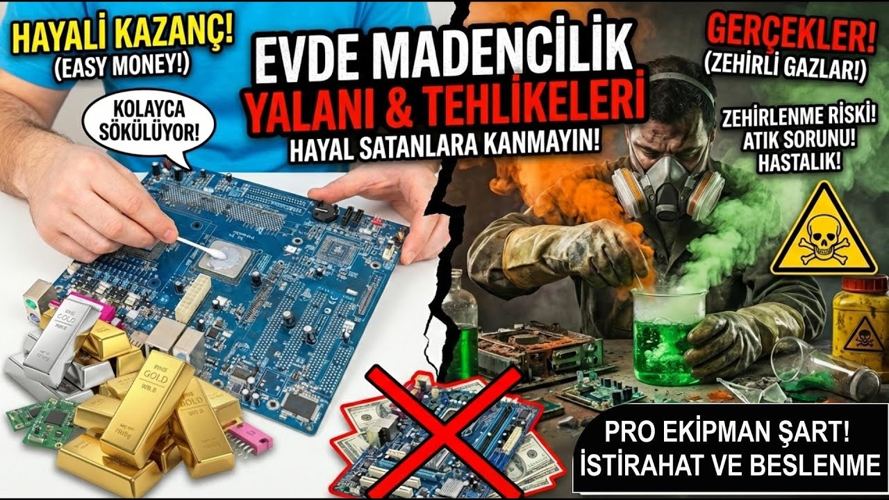 Elektronik Kartlardan Altın ve Gümüş Madenciliği Yalanı #keşfet #bilgilendirici #madencilik