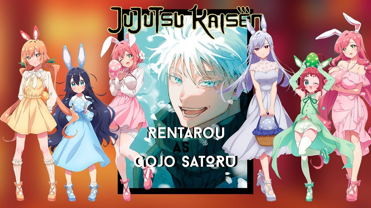 100 Girlfriends Who Really Love You React To Aijou Rentarou as Gojo Satoru || JJK|| PUT ON 2 X