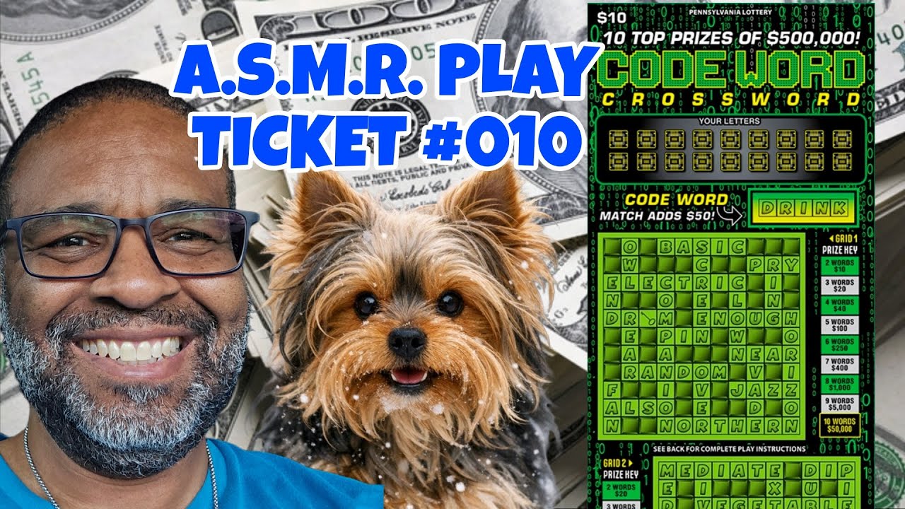 A.S.M.R. PLAY | Codeword Crossword | PA LOTTERY SCRATCH OFF TICKETS #scratchers #asmrsounds #010 