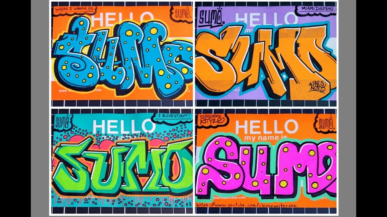 Graffiti sur toile ◊◊◊ HELLO MY NAME IS stickers