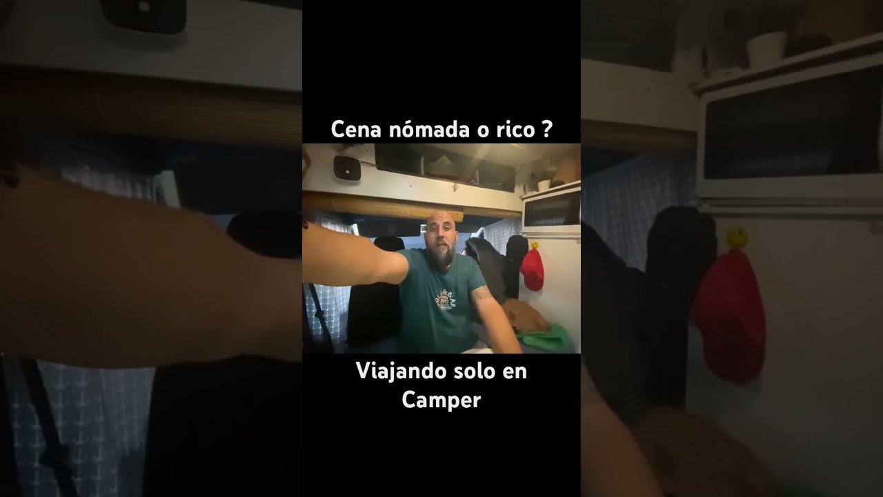Hacer cena en una camper #vidanomada #areaautocaravana #camper #tortillapapa