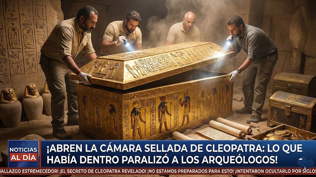 ¡Abren la cámara sellada de Cleopatra: lo que había dentro paralizó a los arqueólogos!