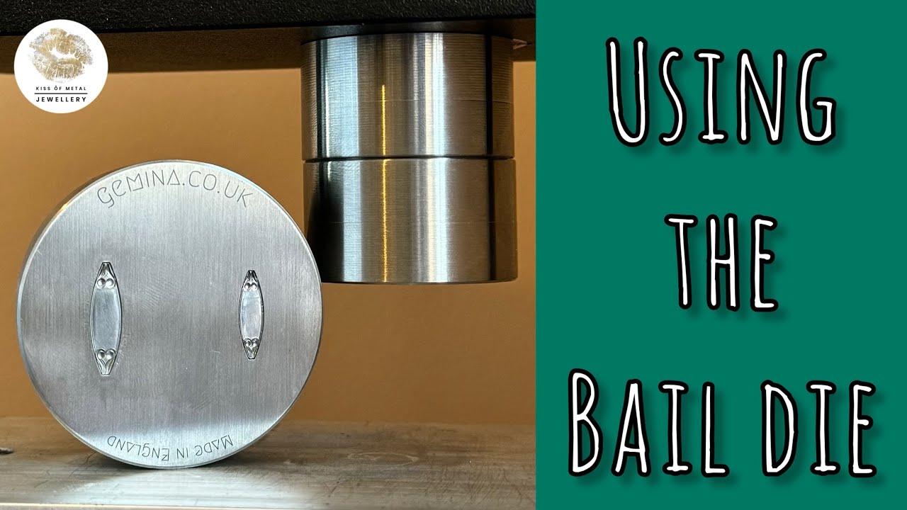 How to use a bail impression die with a hydraulic press | Handmade silver jewellery | Tutorial