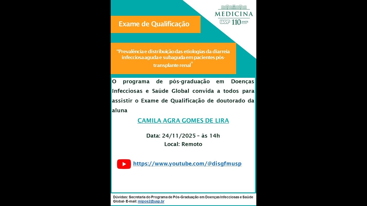 Prevalência e distribuição das etiologias da diarreia infecciosa aguda e subaguda em pacientes...