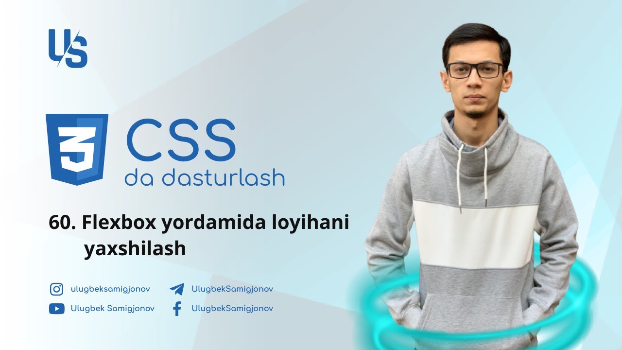 CSS | 60. Flexbox yordamida loyihani yaxshilash