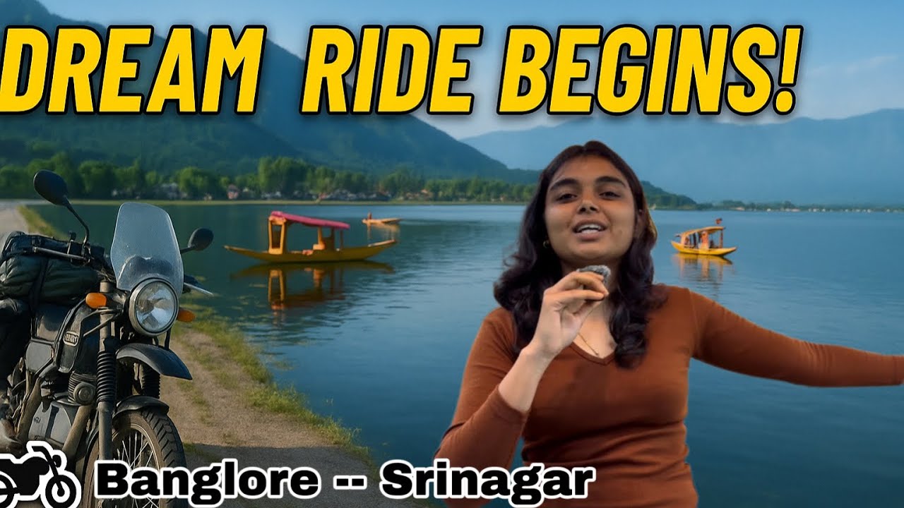 Dream Ride to Ladakh Begins! 🏍️😍 | Bangalore ➝ Srinagar | Dal Lake Diaries | Day 1 |