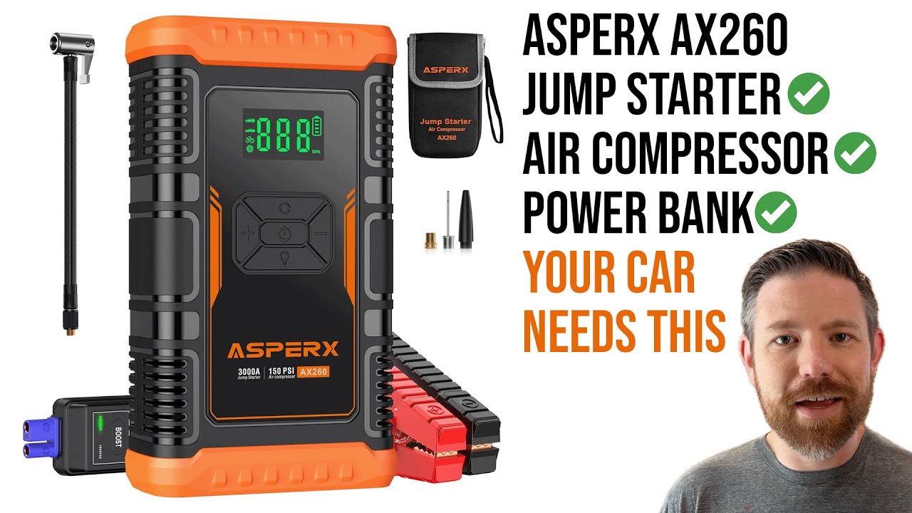 This should be in all of our cars: AsperX AX260 Review #JumpStarter #Portable #AirCompressor