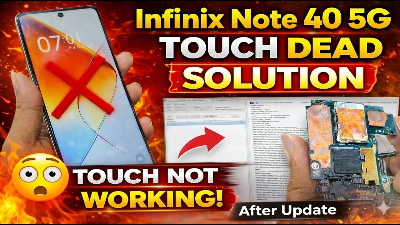 Infinix Note 40 5G Touch Not Working After Update | Touch Dead Solution