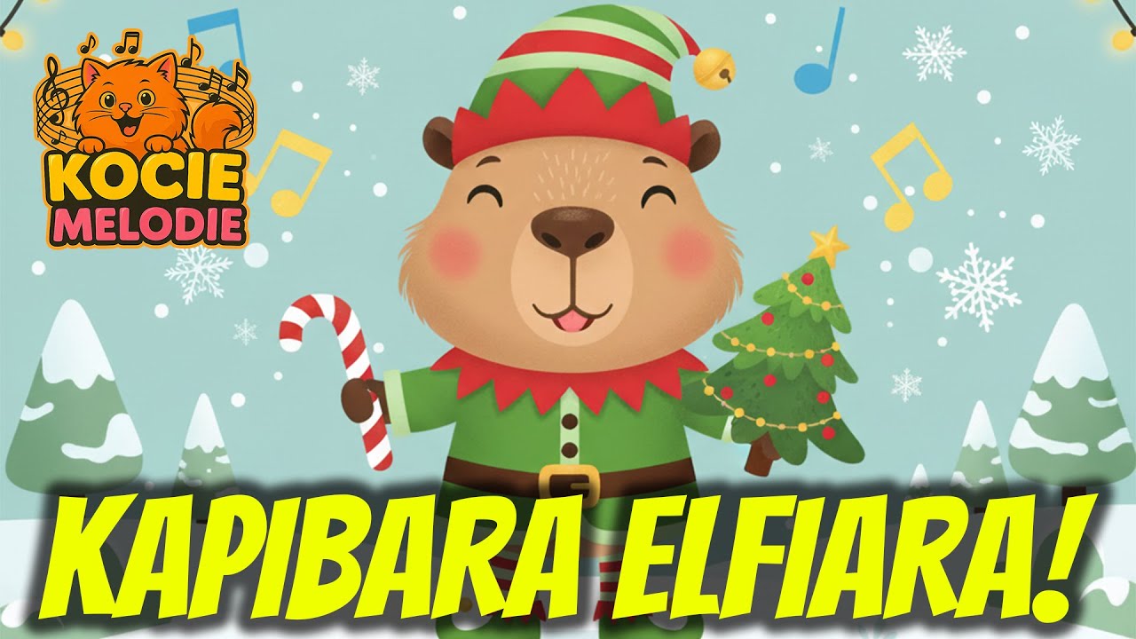 KAPIBARA ELFIARA! 🎄🦫 WESOŁA PIOSENKA DLA DZIECI NA ŚWIĘTA Z KAPIBARĄ! - KOCIE MELODIE 😸🎶