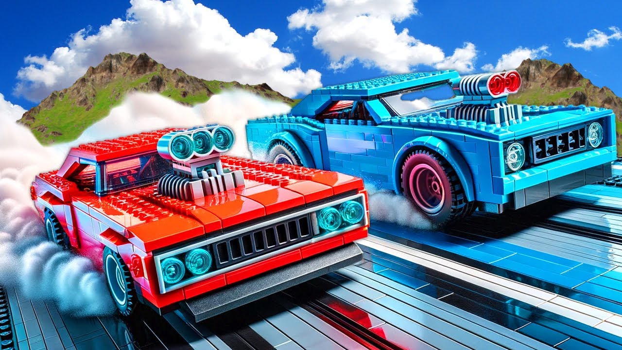 Epic Lego Drag Race Ends in TOTAL DISASTER in Brick Rigs Multiplayer!