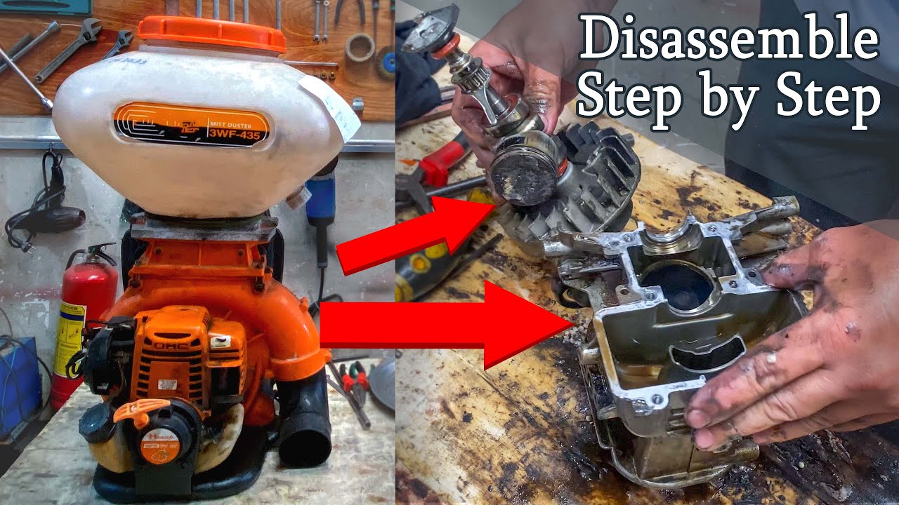 How to Disassemble  of a GX35 Engine Step by Step - 4 Stroke Sprayer Engine Restoration Part1