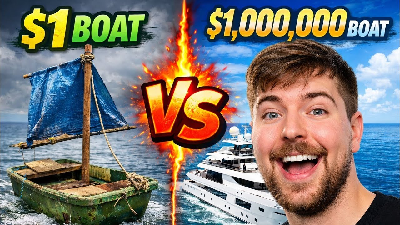 A 1 dollar boat 1 million 🤑 dollar boat ⛵