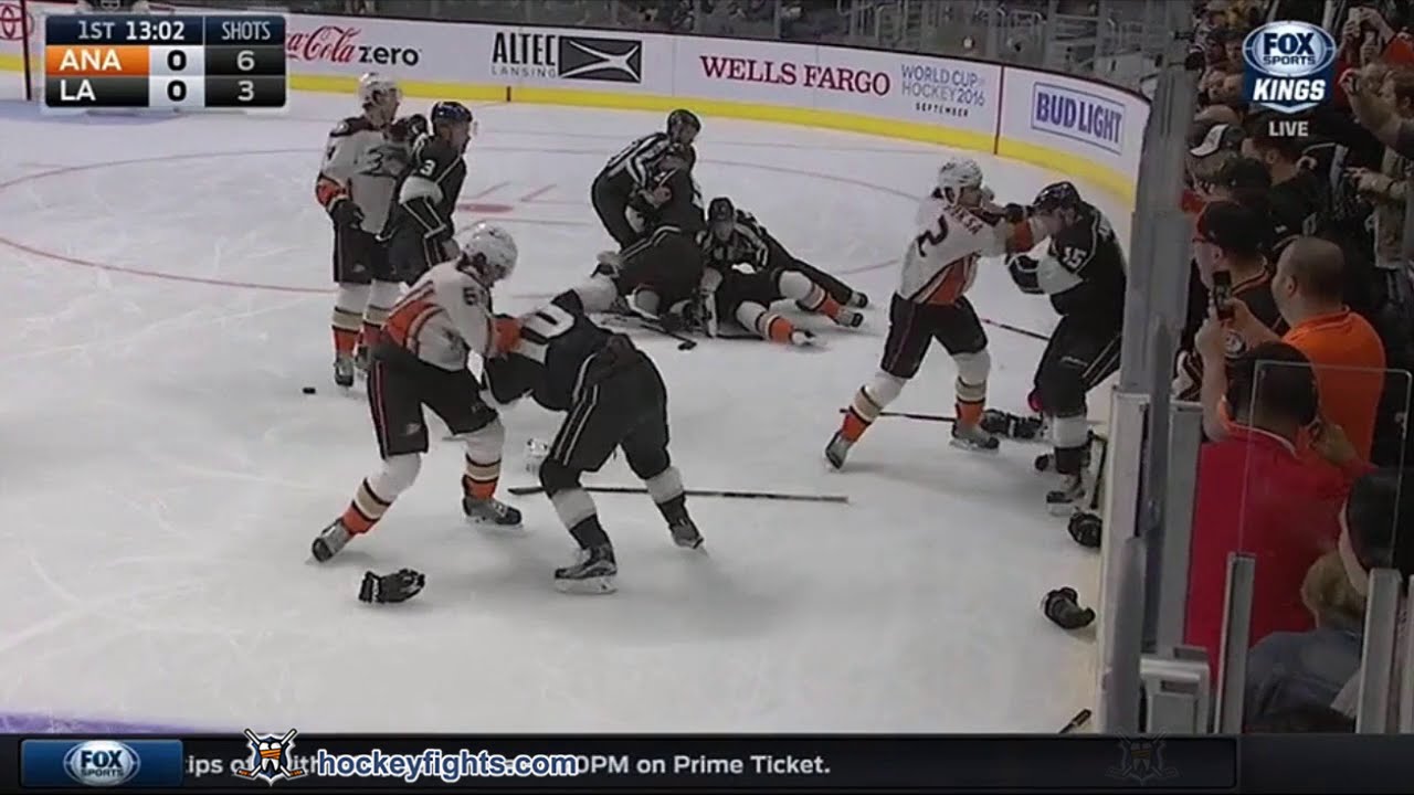 Rickard Rakell vs Kris Versteeg & Kevin Bieksa vs Andy Andreoff Mar 5, 2016
