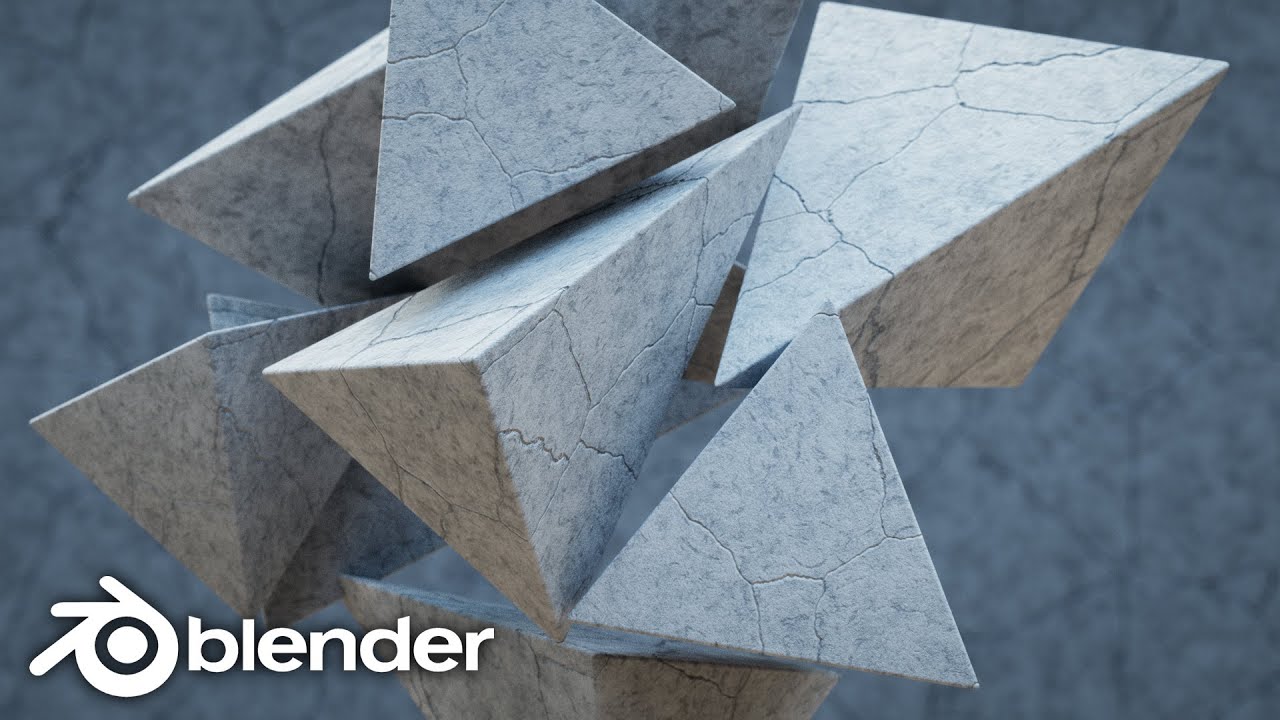Make a Photo-realistic Concrete Material with Cracks in Blender 2.82