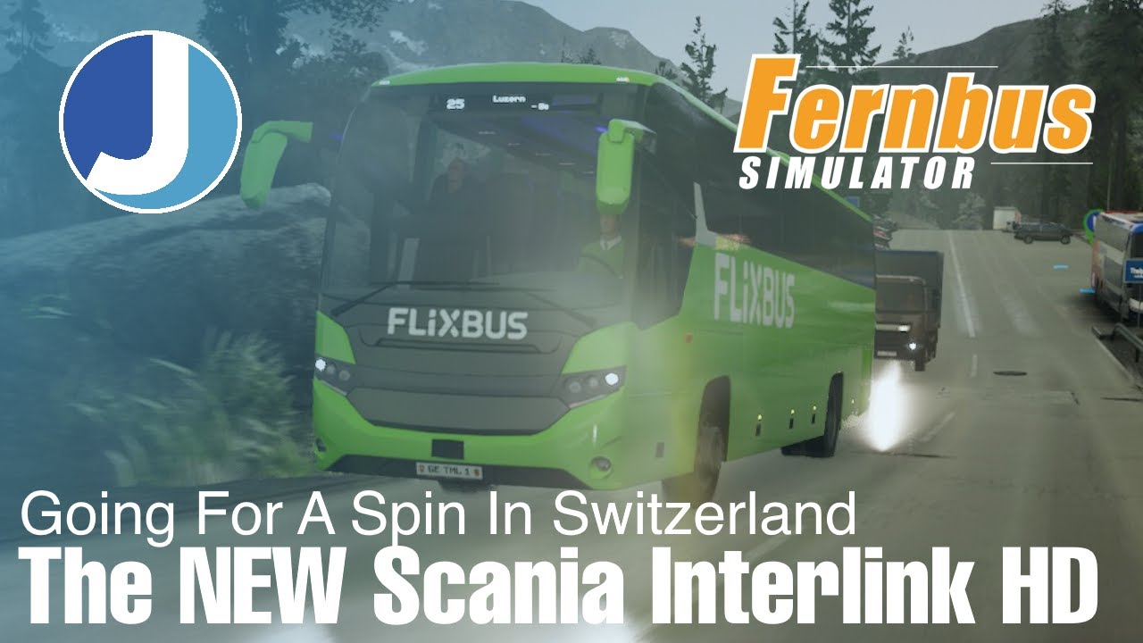 *НОВЫЙ* Scania Interlink HD | Симулятор автобуса Fernbus | Женева — Люцерн