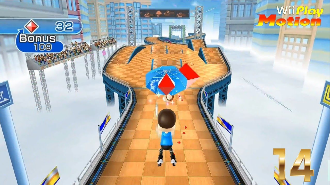 Wii Play Motion #14 Vuelo paragüero ~ 1 Jugador