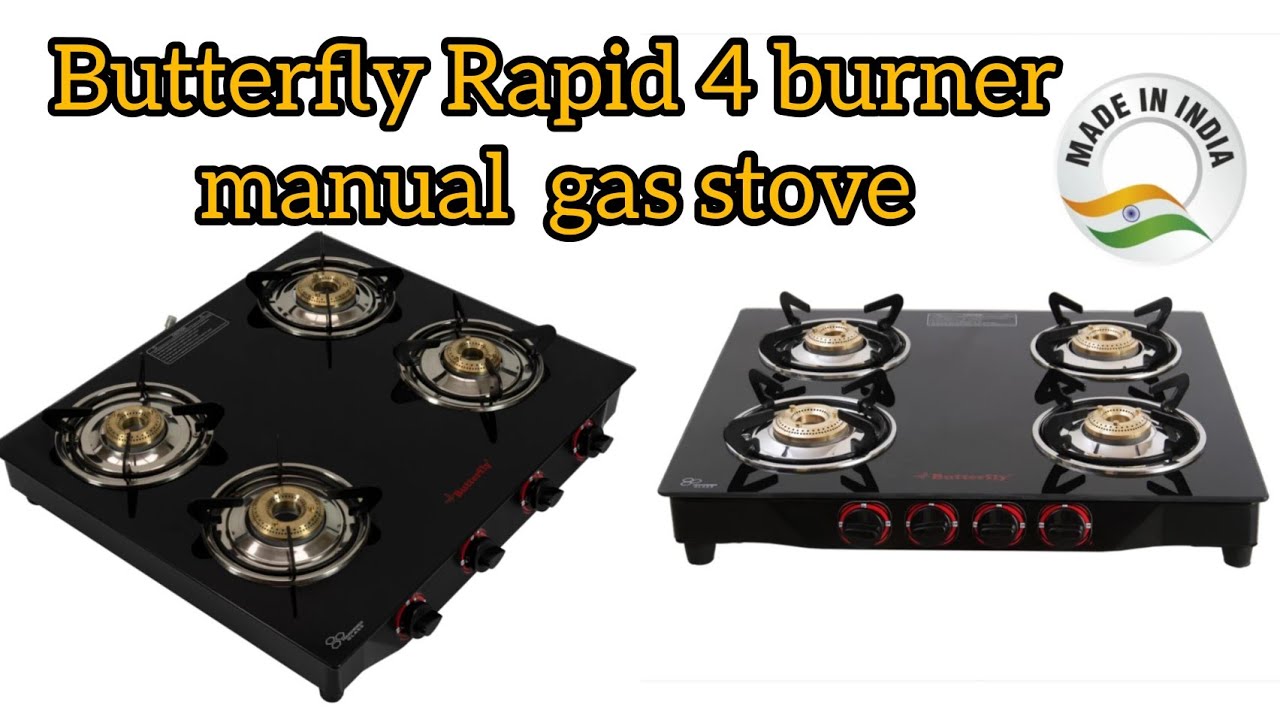 { honest review} Butterfly Rapid 4 burner glass manual gas stove | review after using 2 month