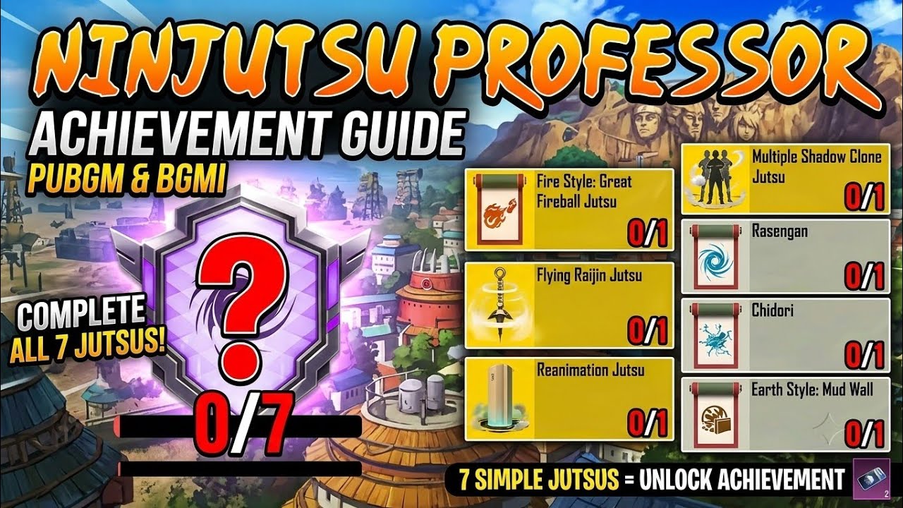 How to Complete NINJUTSU PROFESSOR Achievement in PUBG Mobile & BGMI 