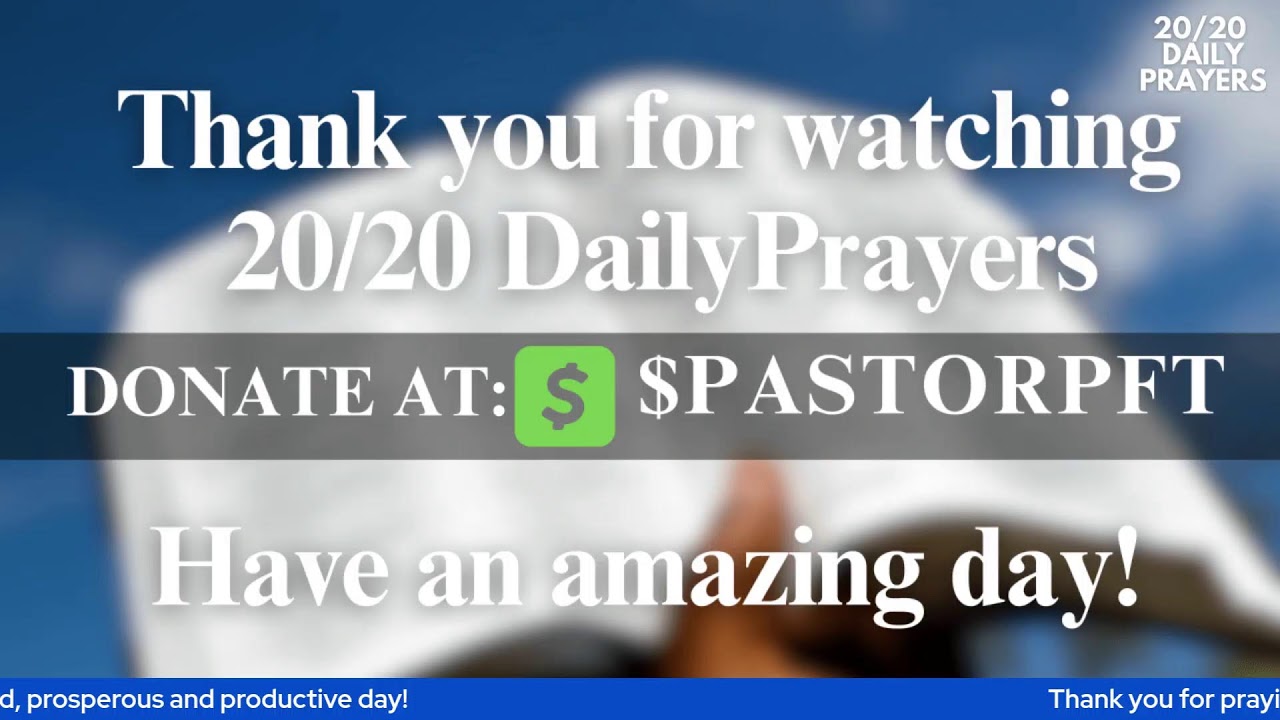Welcome to 2020 Daily Prayers Thankful Thursday Edition with Apostle Phil and Lady V
