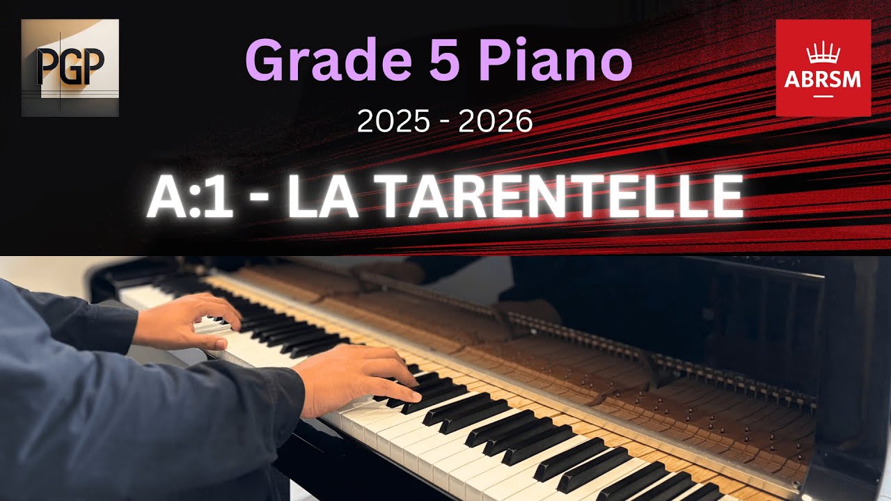 LA TARENTELLE by Burgmuller | ABRSM 2025 & 2026 Grade 5 A1 Piano Tutorial