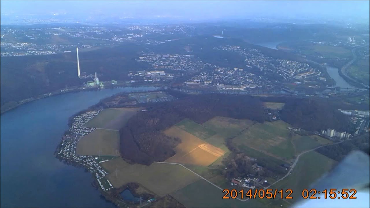 Flug bei Wetter (Ruhr) und über dem Harkortsee