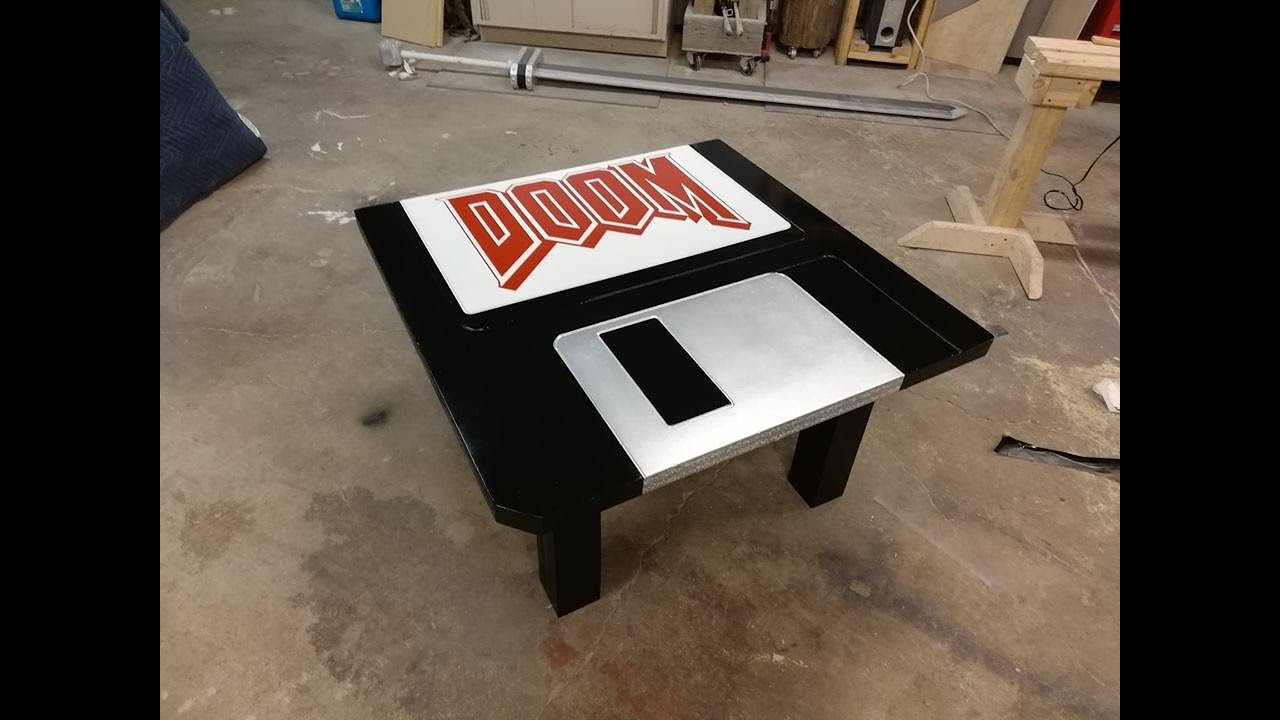 Gaming Furniture Ideas // How I Made A Giant DooM Floppy Disk Coffee Table