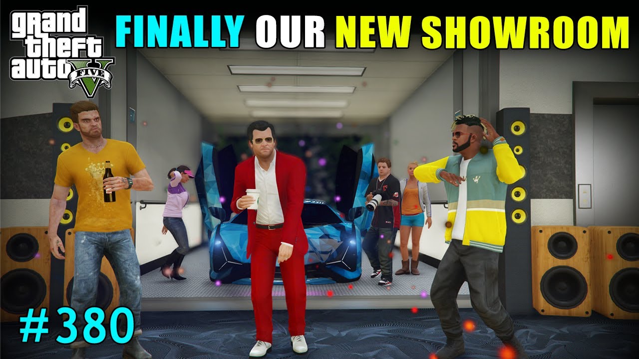 STEALING TESLA CAR FROM BIG CELEBRITY | OUR NEW SHOWROOM PARTY | GTA V GAMEPLAY #380