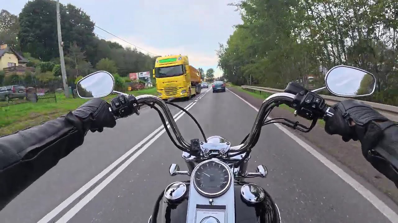 Wąchock City | Harley Davidson Dyna Wide Glide Anniversary | POV ride [4K]