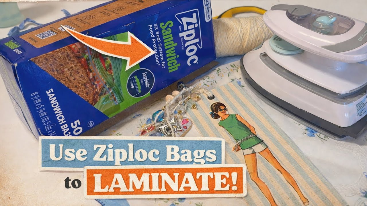 Did You Know You Can Use Ziplock Bags To Laminate!? | Journal Bookmark Dangle Charm 