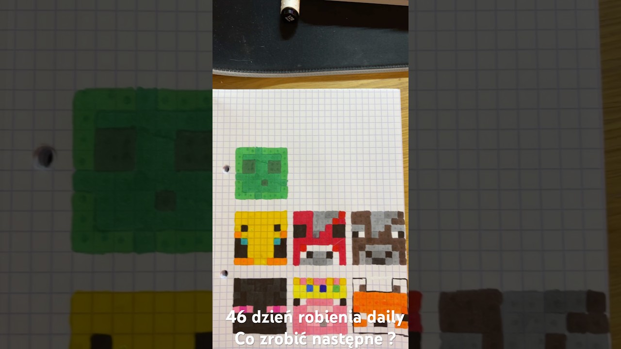 46 dzień robienia daily Co zrobić następne ? #pixelart #viral #minecraft #dlaciebie #art  #dc #slime