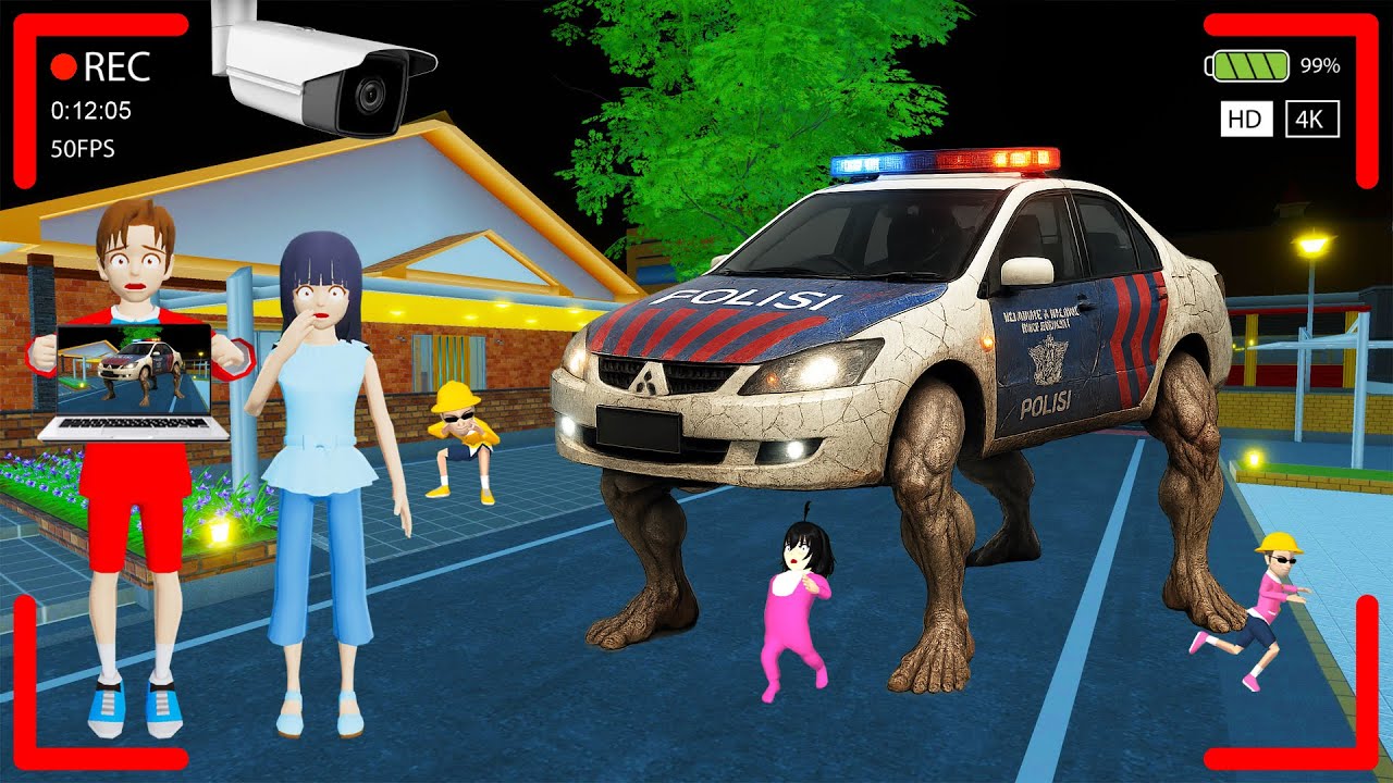 Yuta Mio Panik CCTV Merekam ANOMALI MOBIL POLISI di Depan Rumah 😱 SAKURA School Simulator