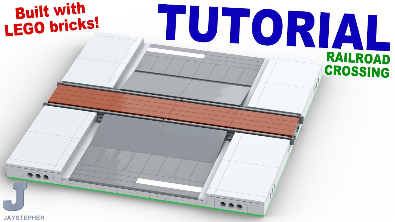 How To Make A Non Controlled Railroad Crossing MILS Plate With LEGO Bricks Tutorial