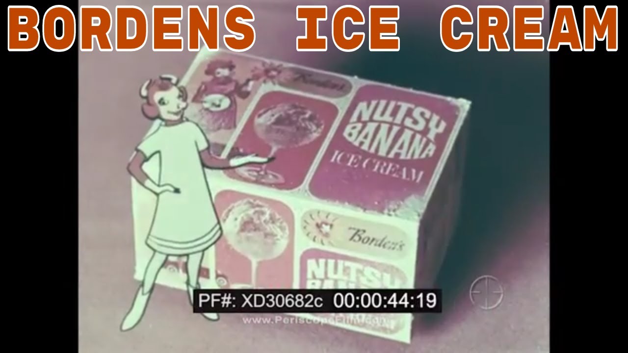 1965 BORDEN'S ICE CREAM TV COMMERCIAL W/ ELSIE THE COW   NUTSY BANANA  XD30682c